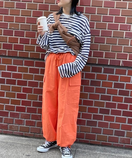 fredy repit（フレディレピ）の「裾ドローイージーカーゴパンツ（カーゴパンツ・レディース・オフホワイト/カーキ/ピンク/オレンジ・38）」の9枚目の写真