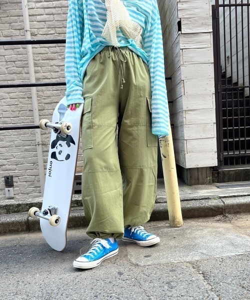fredy repit（フレディレピ）の「裾ドローイージーカーゴパンツ（カーゴパンツ・レディース・オフホワイト/カーキ/ピンク/オレンジ・38）」の15枚目の写真