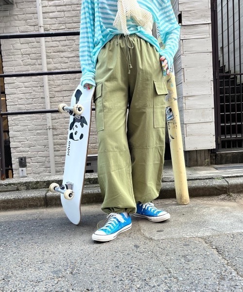 fredy repit（フレディレピ）の「裾ドローイージーカーゴパンツ（カーゴパンツ・レディース・オフホワイト/カーキ/ピンク/オレンジ・38）」の17枚目の写真