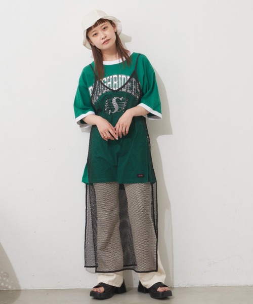 MERLOT（メルロー）の「メッシュキャミワンピース（ワンピース・レディース・ブラック/イエロー・FREE）」の20枚目の写真