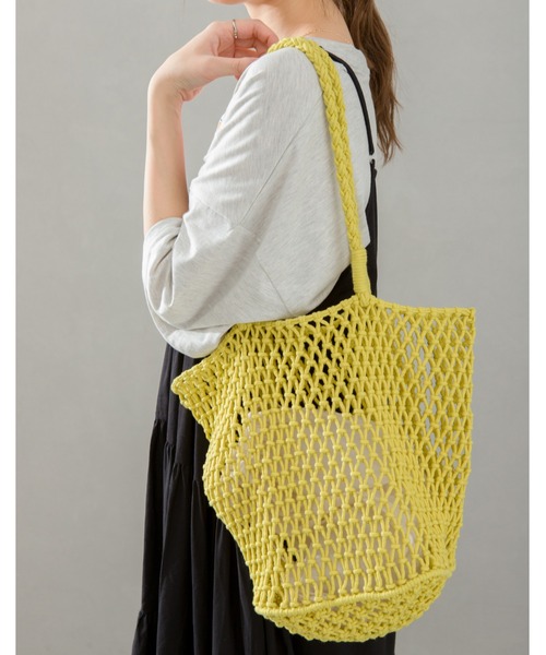 SpRay（スプレイ）の「メッシュトートＢＡＧ（トートバッグ・レディース・ブラック/パープル/グリーン/ライトグリーン/アイボリー・FREE）」の4枚目の写真