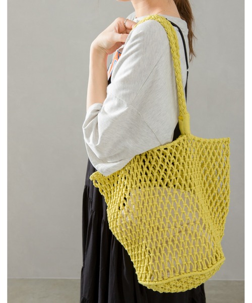 SpRay（スプレイ）の「メッシュトートＢＡＧ（トートバッグ・レディース・ブラック/パープル/グリーン/ライトグリーン/アイボリー・FREE）」の21枚目の写真