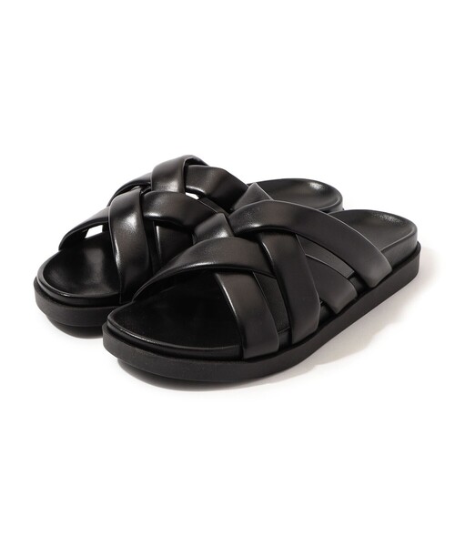 TOMORROWLAND （トゥモローランド）の「レザーフラットサンダル（その他シューズ・レディース・ホワイト/ブラック・37/38/36）」の2枚目の写真