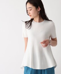 OPAQUE.CLIP | ペプラムニットプルオーバー【エクストラファインオーガニックコットン/WEB限定カラー・サイズ】(ニット/セーター)