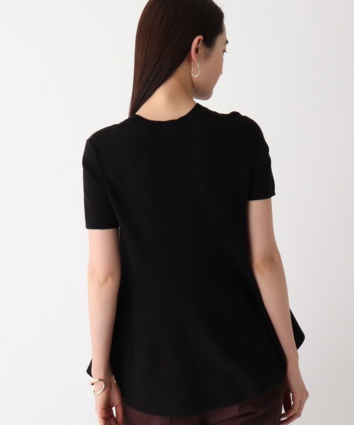 OPAQUE.CLIP(オペークドットクリップ)の「◆ペプラムニットプルオーバー【エクストラファインオーガニックコットン/WEB限定カラー・サイズ】(ニット/セーター・レディース・ブラック/ブルー/グリーン/ブラウン系その他5/ホワイト系・40/38/36/42)」の8枚目の写真