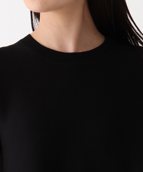 OPAQUE.CLIP(オペークドットクリップ)の「◆ペプラムニットプルオーバー【エクストラファインオーガニックコットン/WEB限定カラー・サイズ】(ニット/セーター・レディース・ブラック/ブルー/グリーン/ブラウン系その他5/ホワイト系・40/38/36/42)」の9枚目の写真