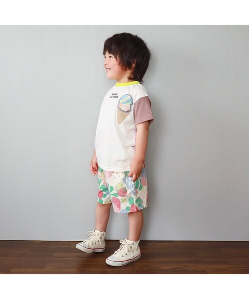 BREEZE(ブリーズ)の「アイス総柄ハーフパンツ 4分丈(その他パンツ・キッズ・レインボー/ブルー/ピンク/イエロー/ターコイズブルー/チャコール/ネイビー/レッド/キナリ/グリーン・140/110/130/100/90/120/80)」の14枚目の写真