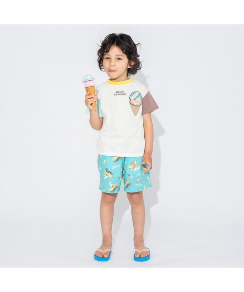 BREEZE(ブリーズ)の「アイス総柄ハーフパンツ 4分丈(その他パンツ・キッズ・レインボー/ブルー/ピンク/イエロー/ターコイズブルー/チャコール/ネイビー/レッド/キナリ/グリーン・140/110/130/100/90/120/80)」の18枚目の写真