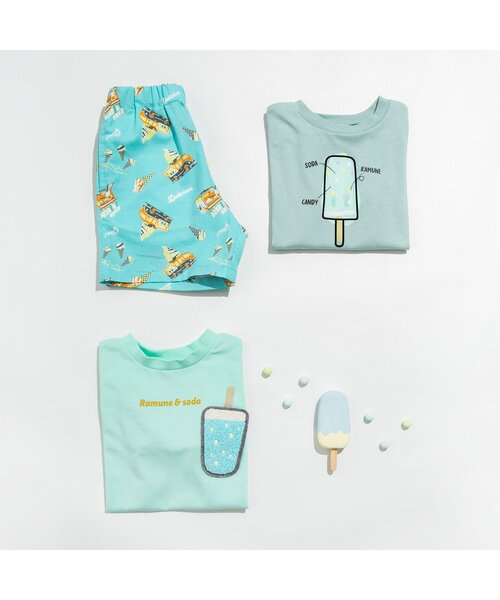 BREEZE(ブリーズ)の「アイス総柄ハーフパンツ 4分丈(その他パンツ・キッズ・レインボー/ブルー/ピンク/イエロー/ターコイズブルー/チャコール/ネイビー/レッド/キナリ/グリーン・140/110/130/100/90/120/80)」の20枚目の写真