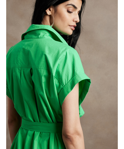 Banana Republic（バナナリパブリック）の「クラシック シャツドレス（ワンピース・レディース・グリーン/ブルー・M/S/XS/L）」の3枚目の写真