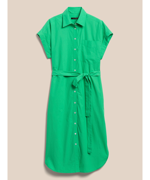 Banana Republic（バナナリパブリック）の「クラシック シャツドレス（ワンピース・レディース・グリーン/ブルー・M/S/XS/L）」の9枚目の写真