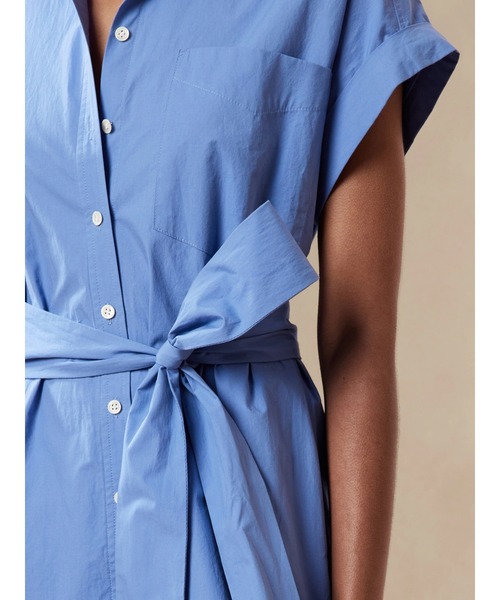Banana Republic（バナナリパブリック）の「クラシック シャツドレス（ワンピース・レディース・グリーン/ブルー・M/S/XS/L）」の7枚目の写真