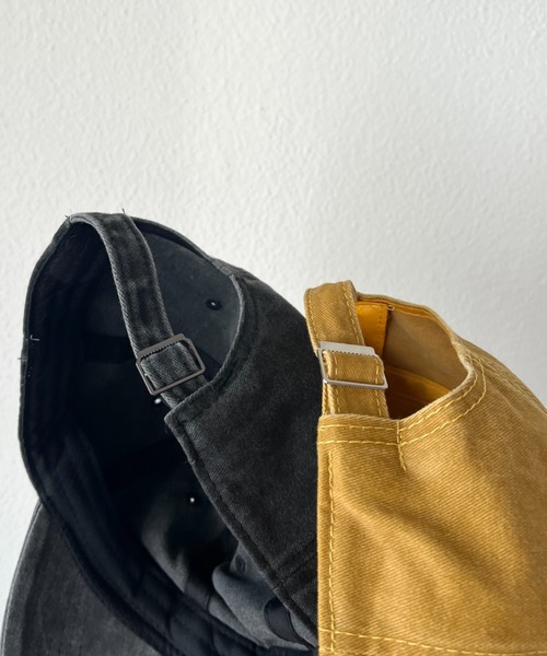 wee9s（ウィークス）の「vintage like cap / ヴィンテージライクキャップ（キャップ・レディース・ブラック/イエロー・FREE）」の4枚目の写真