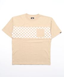 VANS ヴァンズ M Switching Checker TEE ショートスリーブ 122H1011300 BEIGE