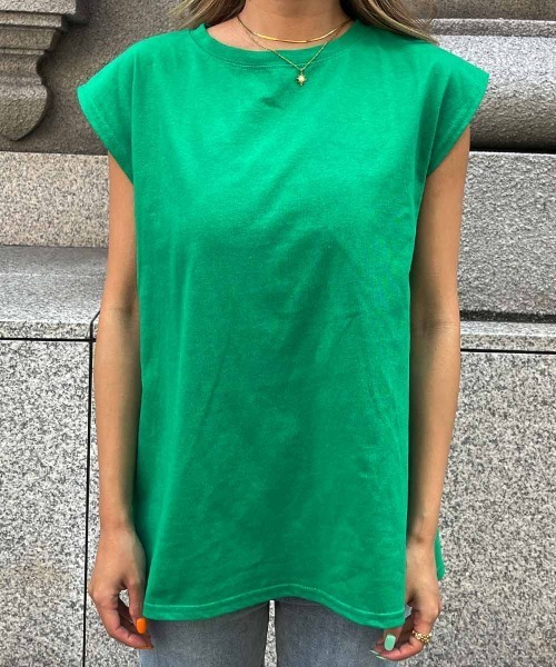 esutoreja（エストレジャ）の「シンプルカットティー（Tシャツ/カットソー・レディース・ホワイト/グリーン・FREE）」の16枚目の写真