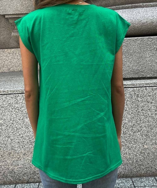esutoreja（エストレジャ）の「シンプルカットティー（Tシャツ/カットソー・レディース・ホワイト/グリーン・FREE）」の17枚目の写真
