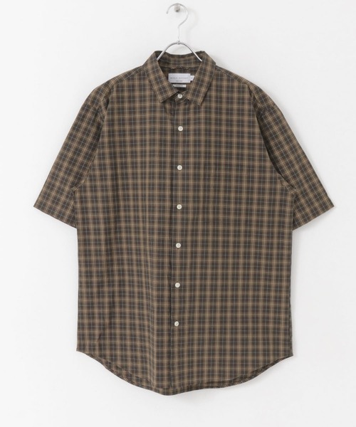 MANUAL ALPHABET(マニュアル アルファベット)の「MANUAL ALPHABET LOOSEFIT SHORT-SLEEVE R/C SHIRTS(シャツ/ブラウス・メンズ・ブラック/ブラウン・3/2)」の1枚目の写真