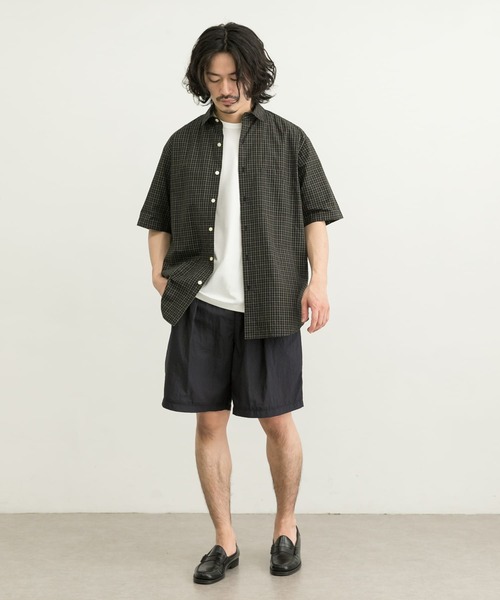 MANUAL ALPHABET(マニュアル アルファベット)の「MANUAL ALPHABET LOOSEFIT SHORT-SLEEVE R/C SHIRTS(シャツ/ブラウス・メンズ・ブラック/ブラウン・3/2)」の6枚目の写真