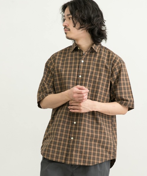MANUAL ALPHABET(マニュアル アルファベット)の「MANUAL ALPHABET LOOSEFIT SHORT-SLEEVE R/C SHIRTS(シャツ/ブラウス・メンズ・ブラック/ブラウン・3/2)」の8枚目の写真