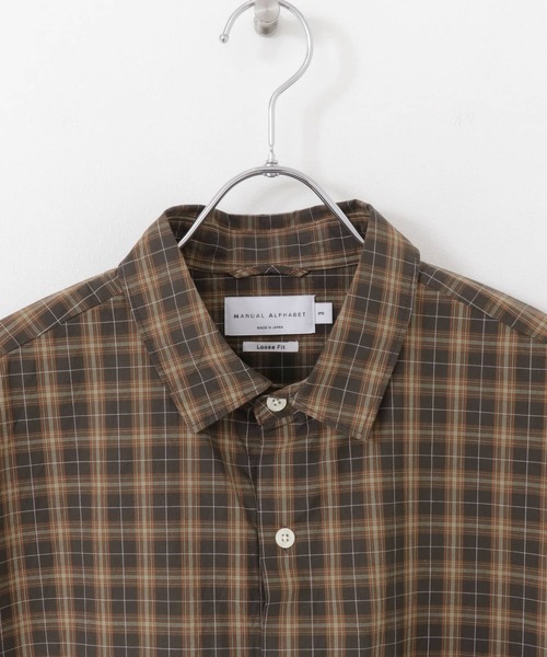 MANUAL ALPHABET(マニュアル アルファベット)の「MANUAL ALPHABET LOOSEFIT SHORT-SLEEVE R/C SHIRTS(シャツ/ブラウス・メンズ・ブラック/ブラウン・3/2)」の13枚目の写真