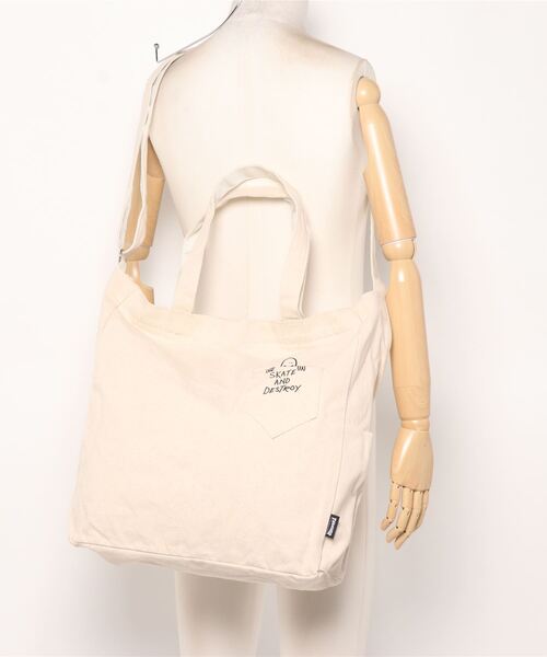 THRASHER(スラッシャー)の「TOTE SHOULDER L BAG THRASHER スラッシャーコットンキャンバストートバッグ ショルダーバッグ 大容量(トートバッグ・メンズ・ホワイト系その他/ブラック系その他/ホワイト系その他2/ブラック系その他2/ホワイト系その他3・FREE)」の6枚目の写真