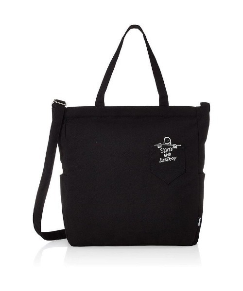 THRASHER(スラッシャー)の「TOTE SHOULDER L BAG THRASHER スラッシャーコットンキャンバストートバッグ ショルダーバッグ 大容量(トートバッグ・メンズ・ホワイト系その他/ブラック系その他/ホワイト系その他2/ブラック系その他2/ホワイト系その他3・FREE)」の4枚目の写真