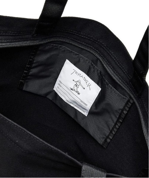 THRASHER(スラッシャー)の「TOTE SHOULDER L BAG THRASHER スラッシャーコットンキャンバストートバッグ ショルダーバッグ 大容量(トートバッグ・メンズ・ホワイト系その他/ブラック系その他/ホワイト系その他2/ブラック系その他2/ホワイト系その他3・FREE)」の11枚目の写真