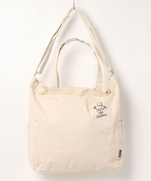THRASHER(スラッシャー)の「TOTE SHOULDER L BAG THRASHER スラッシャーコットンキャンバストートバッグ ショルダーバッグ 大容量(トートバッグ・メンズ・ホワイト系その他/ブラック系その他/ホワイト系その他2/ブラック系その他2/ホワイト系その他3・FREE)」の16枚目の写真