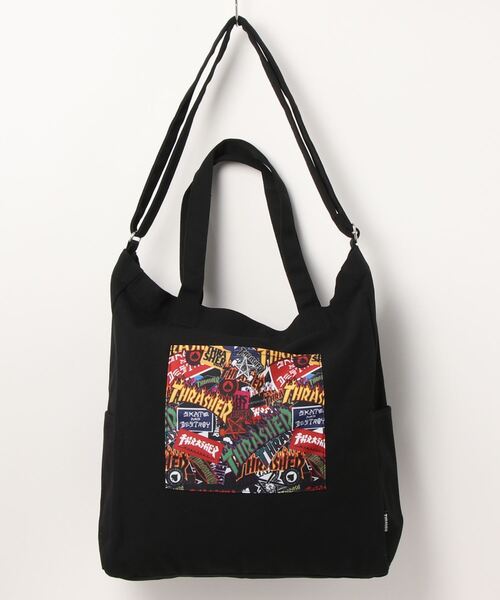 THRASHER(スラッシャー)の「TOTE SHOULDER L BAG THRASHER スラッシャーコットンキャンバストートバッグ ショルダーバッグ 大容量(トートバッグ・メンズ・ホワイト系その他/ブラック系その他/ホワイト系その他2/ブラック系その他2/ホワイト系その他3・FREE)」の15枚目の写真