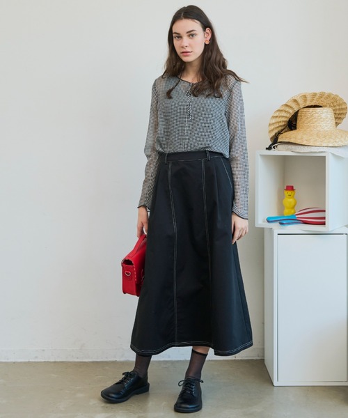 MERLOT（メルロー）の「2WAYギンガムシアーブラウス（シャツ/ブラウス・レディース・ホワイト/イエロー・FREE）」の19枚目の写真