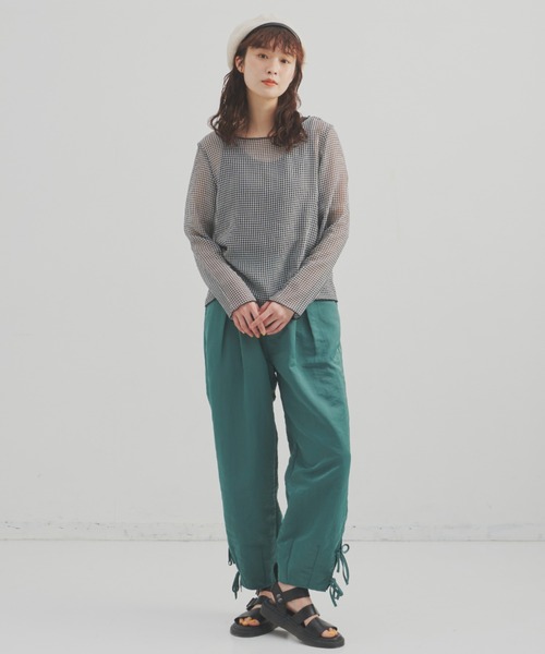 MERLOT（メルロー）の「2WAYギンガムシアーブラウス（シャツ/ブラウス・レディース・ホワイト/イエロー・FREE）」の13枚目の写真