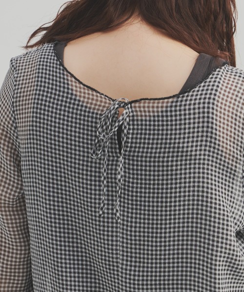 MERLOT（メルロー）の「2WAYギンガムシアーブラウス（シャツ/ブラウス・レディース・ホワイト/イエロー・FREE）」の11枚目の写真