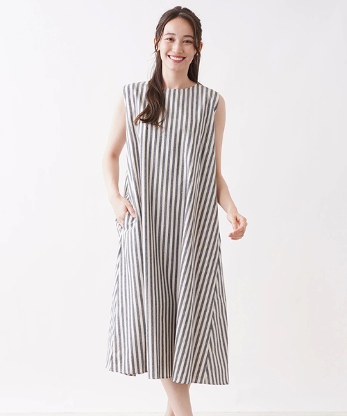 セール ワンピース ドレス Mylanka Recre アンレクレ のファッション En Mylanka En ストライプ柄ノースリーブワンピ セール ワンピース ドレス Mylanka Recre アンレクレ のファッション En Mylanka En ストライプ柄ノースリーブワンピ