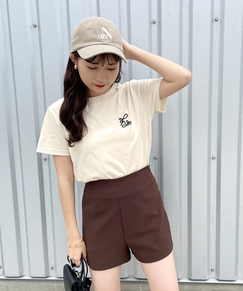 one after another NICE CLAUP(ワンアフターアナザーナイスクラップ)の「ロゴ刺繍Tee(Tシャツ/カットソー・レディース・ブラウン/アイボリー/ミント/オフホワイト・FREE)」の19枚目の写真