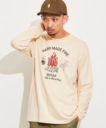 HAND MADE FIRE LS Tee キャンプファイヤー ロンTee