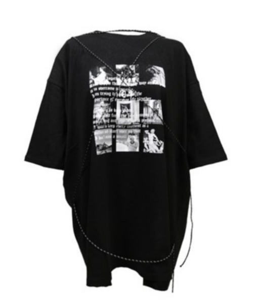 ROSEAPPLE STUDIO（ローズアップルスタジオ）の「【ROSEAPPLE STUDIO/ローズアップルスタジオ】212-Rope season graphic t-shirts/プリントT 半袖トップス 半袖Tシャツ 白Tシャツ 黒Tシャツ ゴシック ビッグサイズ オーバーサイズ（Tシャツ/カットソー・レディース・ホワイト/ブラック・ONE SIZE）」の16枚目の写真