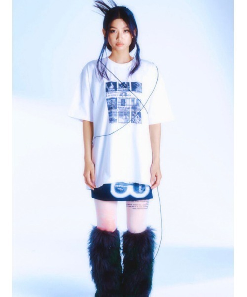 ROSEAPPLE STUDIO（ローズアップルスタジオ）の「【ROSEAPPLE STUDIO/ローズアップルスタジオ】212-Rope season graphic t-shirts/プリントT 半袖トップス 半袖Tシャツ 白Tシャツ 黒Tシャツ ゴシック ビッグサイズ オーバーサイズ（Tシャツ/カットソー・レディース・ホワイト/ブラック・ONE SIZE）」の12枚目の写真