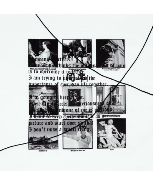 ROSEAPPLE STUDIO（ローズアップルスタジオ）の「【ROSEAPPLE STUDIO/ローズアップルスタジオ】212-Rope season graphic t-shirts/プリントT 半袖トップス 半袖Tシャツ 白Tシャツ 黒Tシャツ ゴシック ビッグサイズ オーバーサイズ（Tシャツ/カットソー・レディース・ホワイト/ブラック・ONE SIZE）」の9枚目の写真