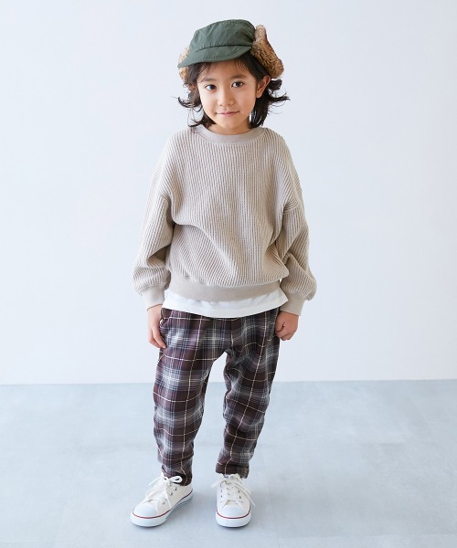 devirock（デビロック）の「RICH WARM 裏シャギー プリント サルエルパンツ（その他パンツ・キッズ・ブラック/ダークグリーン/ネイビー/グレー/カーキ/モカ/グレー系その他/ブラウン系その他/ダークベージュ/その他10/その他11/その他12/ブラック系その他2/ブラック系その他/ブラウン系その他2/グレー系その他2/ブラック系その他3/ベージュ系その他/ブラウン系その他3・80ｃｍ/90cm/110cm/100cm/120cm/130cm/140cm/150cm/160cm）」の22枚目の写真