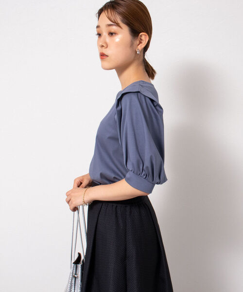 NOLLEY’S（ノーリーズ）の「肩タック5分袖プルオーバーカットソー（Tシャツ/カットソー・レディース・ブラック/グレー/ボルドー・38）」の22枚目の写真