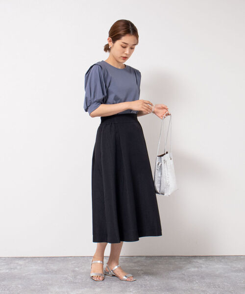 NOLLEY’S（ノーリーズ）の「肩タック5分袖プルオーバーカットソー（Tシャツ/カットソー・レディース・ブラック/グレー/ボルドー・38）」の9枚目の写真