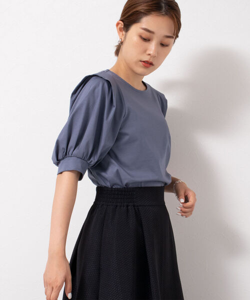 NOLLEY’S（ノーリーズ）の「肩タック5分袖プルオーバーカットソー（Tシャツ/カットソー・レディース・ブラック/グレー/ボルドー・38）」の13枚目の写真