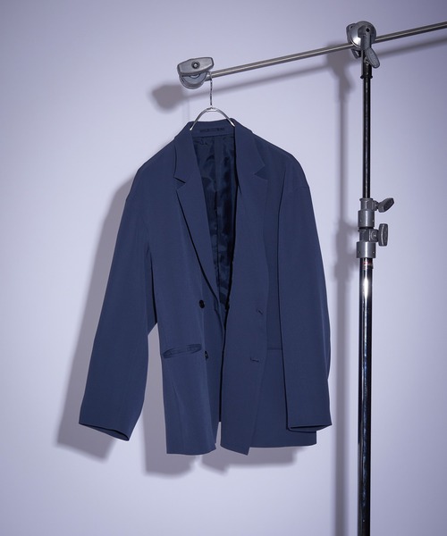 JUNRED（ジュンレッド）の「スムースタッチルーズダブルジャケット（テーラードジャケット・メンズ・チャコールグレー/グレー系その他/ブルー系その他4/グレー・S/M/L）」の6枚目の写真