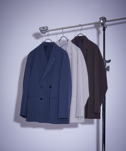 JUNRED（ジュンレッド）の「スムースタッチルーズダブルジャケット（テーラードジャケット・メンズ・チャコールグレー/グレー系その他/ブルー系その他4/グレー・S/M/L）」の10枚目の写真