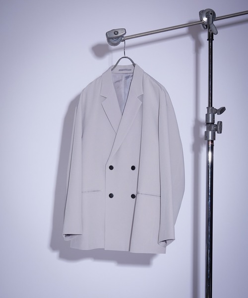 JUNRED（ジュンレッド）の「スムースタッチルーズダブルジャケット（テーラードジャケット・メンズ・チャコールグレー/グレー系その他/ブルー系その他4/グレー・S/M/L）」の14枚目の写真