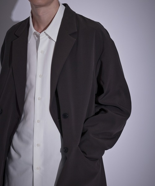 JUNRED（ジュンレッド）の「スムースタッチルーズダブルジャケット（テーラードジャケット・メンズ・チャコールグレー/グレー系その他/ブルー系その他4/グレー・S/M/L）」の22枚目の写真