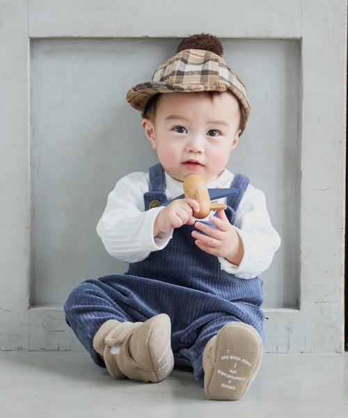 MAKE YOUR DAY（メイクユアデイ）の「梵天付きキャップ（キャップ・キッズ・キャメル/サックスブルー/ブラウン/パープル・M/S/L/XS）」の6枚目の写真