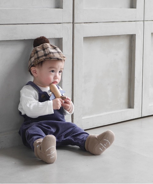 MAKE YOUR DAY（メイクユアデイ）の「梵天付きキャップ（キャップ・キッズ・キャメル/サックスブルー/ブラウン/パープル・M/S/L/XS）」の8枚目の写真