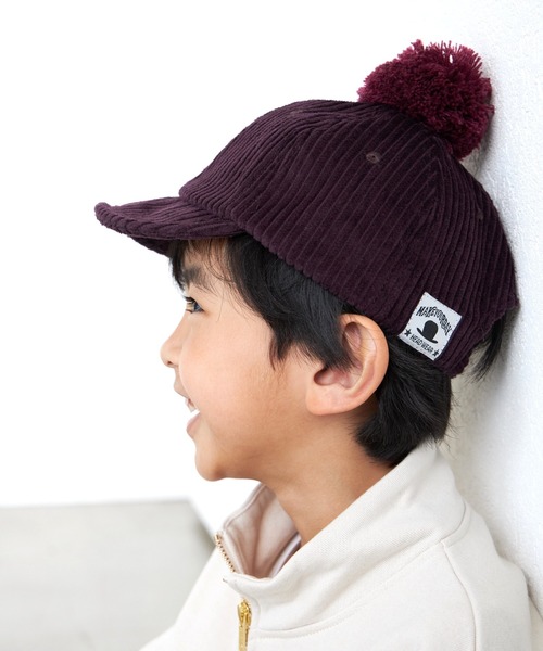 MAKE YOUR DAY（メイクユアデイ）の「梵天付きキャップ（キャップ・キッズ・キャメル/サックスブルー/ブラウン/パープル・M/S/L/XS）」の17枚目の写真