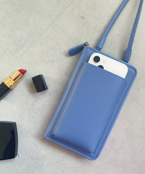 H.Warren（エイチウォーレン）の「スマホお財布ミニショルダーバッグ（ショルダーバッグ・レディース・ブラック/ブラウン/ピンク/アイボリー/キャメル/ライトグリーン/オレンジ/グレー/ブルー・FREE）」の7枚目の写真